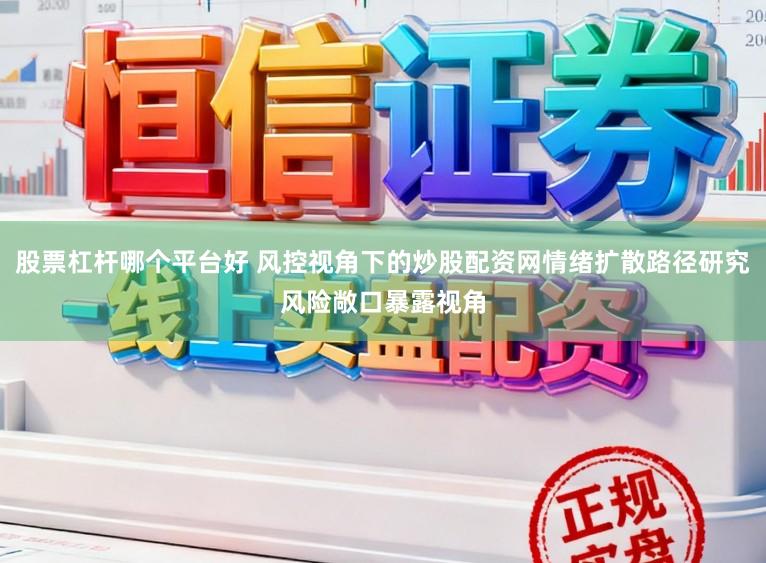 股票杠杆哪个平台好 风控视角下的炒股配资网情绪扩散路径研究风险敞口暴露视角