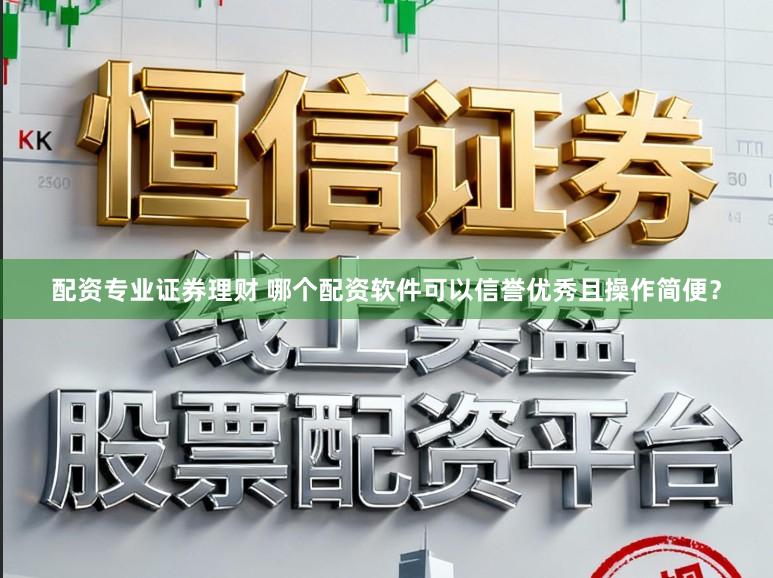 配资专业证券理财 哪个配资软件可以信誉优秀且操作简便？